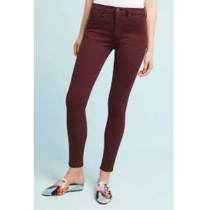 AG Anthropologie The Abbey Ankle Sateen Mid-Rise Super Skinny Ankle Size 28